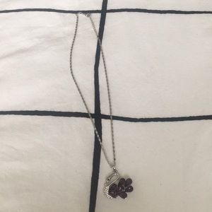 Purple Peacock Necklace